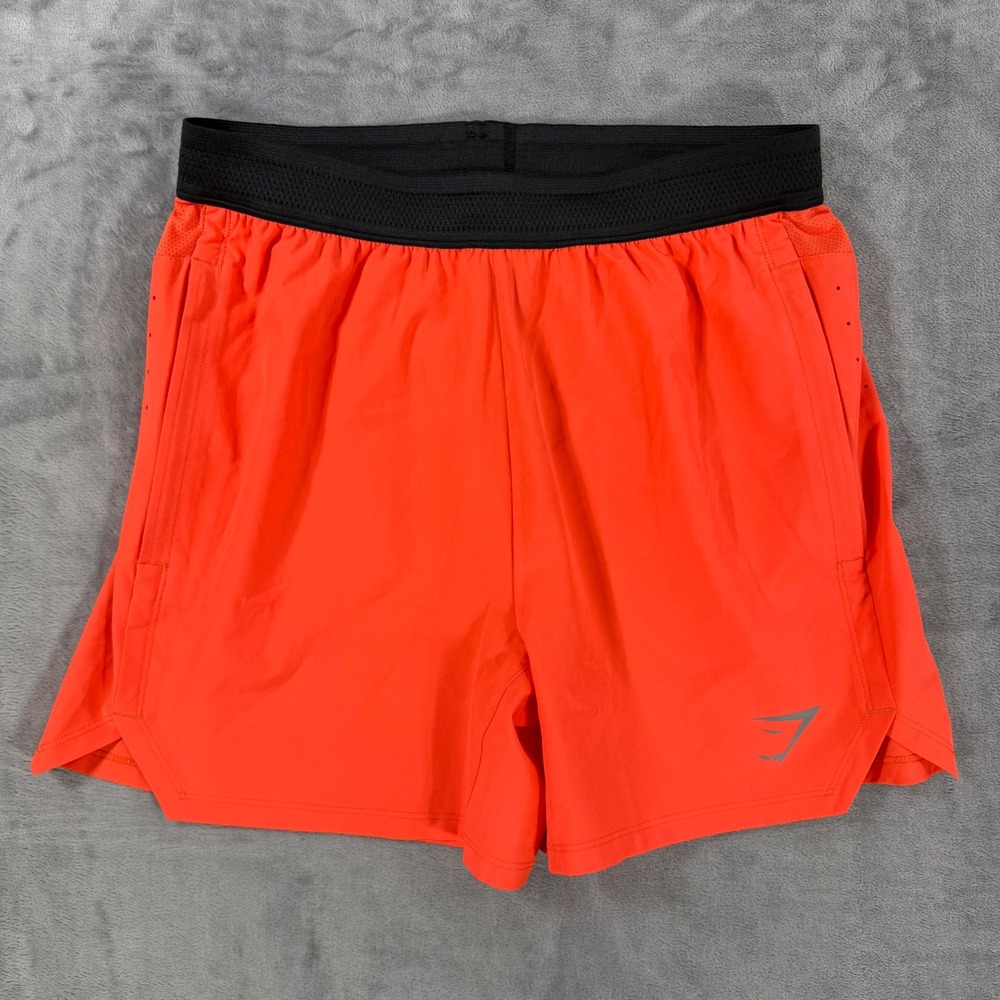 Gymshark Apex Performance Shorts Mens Size S Small Neon Orange A5A9B